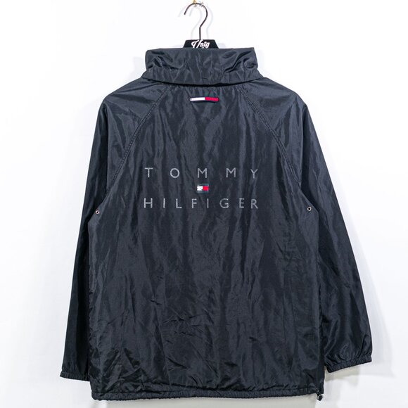 Tommy Hilfiger Flag Pullover Windbreaker Jacket Small VTG Y2K Streetwear Skater - Picture 1 of 16